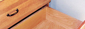 Maple Veneer Plywood drawer bottom with clean joints