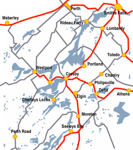 Rideau Lakes Region Map